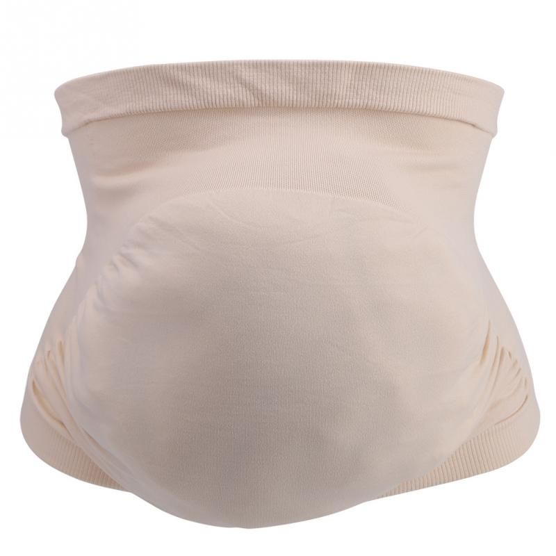 Women Maternity Pregnancy High Waist Belly Care Shapewear Pregnant Tummy Maternity Support Belt Seamless Estic Prenatal Band(#Beige)