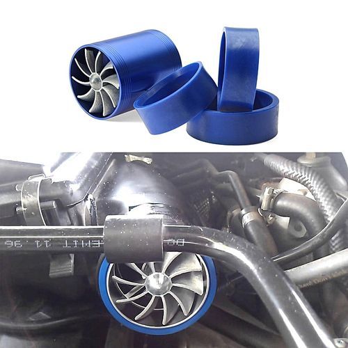 Supercharger Power Air Intake Turbonator Dual Fan Turbine Gas Saver Turbo