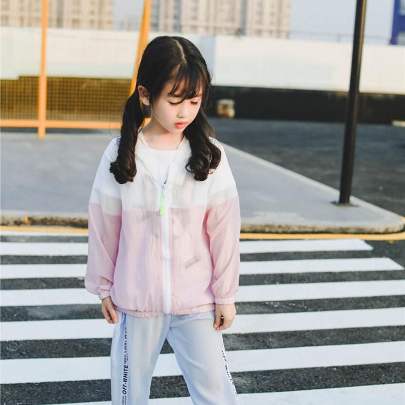 Casual Children's Hooded Sun Protection Clothing Summer Baby Boys Girls Thin Coat Kid Beach Jacket Outwear