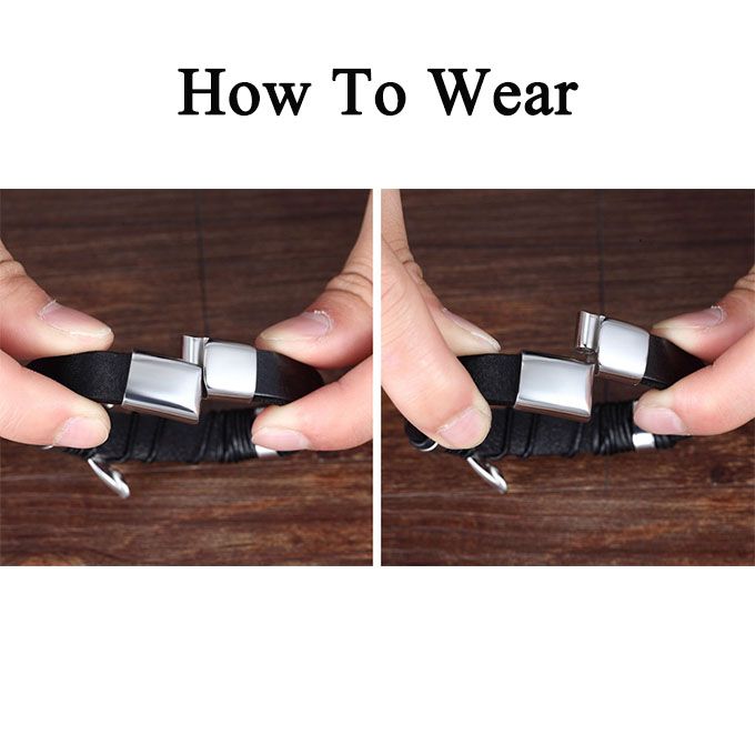 Men'S Hand Bracelet-Black