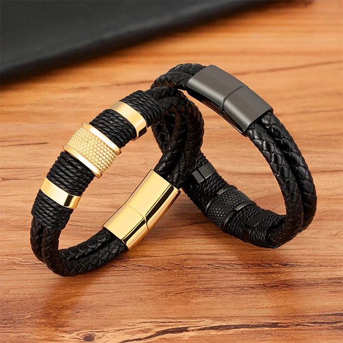 Men'S Hand Bracelet-Black