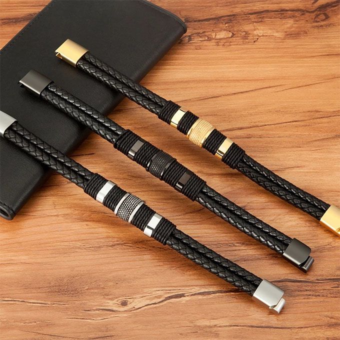 Men'S Hand Bracelet-Black