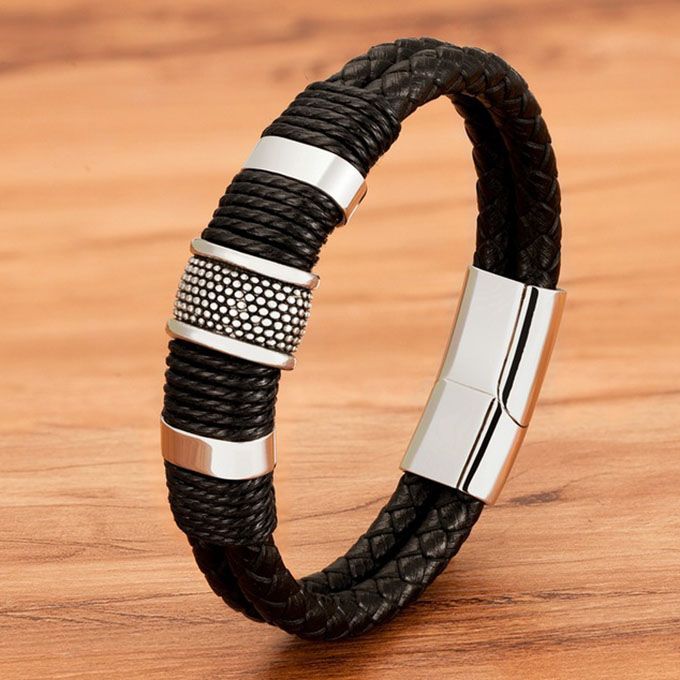 Men'S Hand Bracelet-Black
