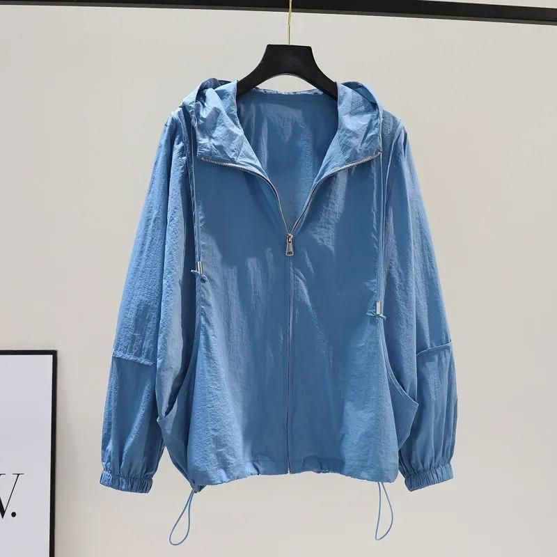 Hooded Female Sun Protection Clothing Loose Thin Coat Summer 2022 Ladies Fashion Wild Anti-UV Outdoor Women's Jacket