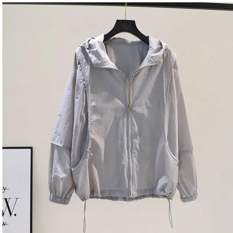 Hooded Female Sun Protection Clothing Loose Thin Coat Summer 2022 Ladies Fashion Wild Anti-UV Outdoor Women's Jacket
