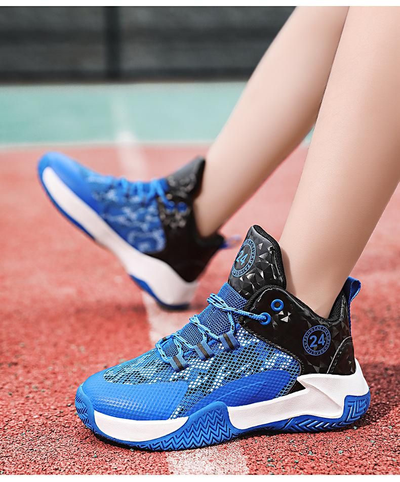 Boys Basketball Shoes Kids Running Basketball Shoes Blue