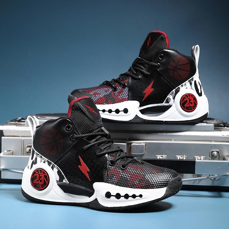 Boys basketball shoes non-slip wear-resistant sports shoes Black