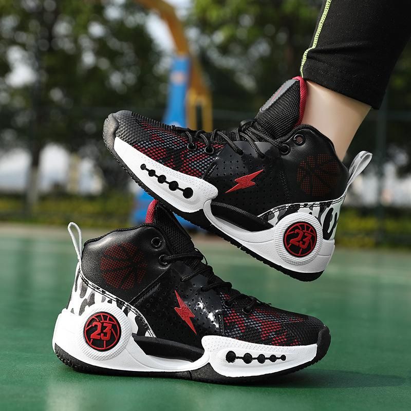 Boys basketball shoes non-slip wear-resistant sports shoes Black