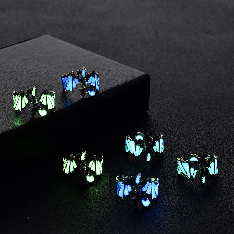 Men's Retro Open  Luminous Pterosaur Ring