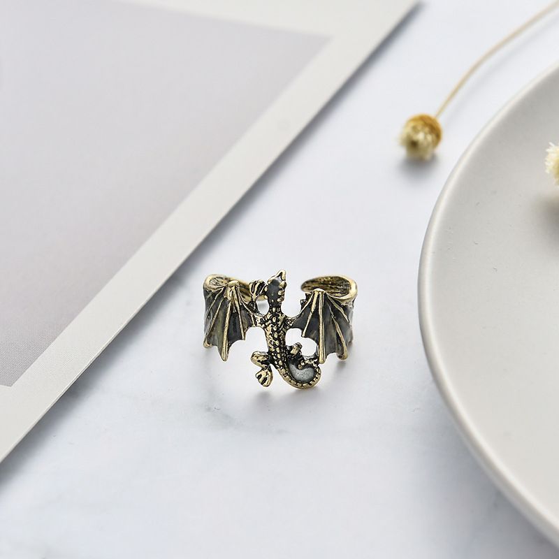 Men's Retro Open  Luminous Pterosaur Ring