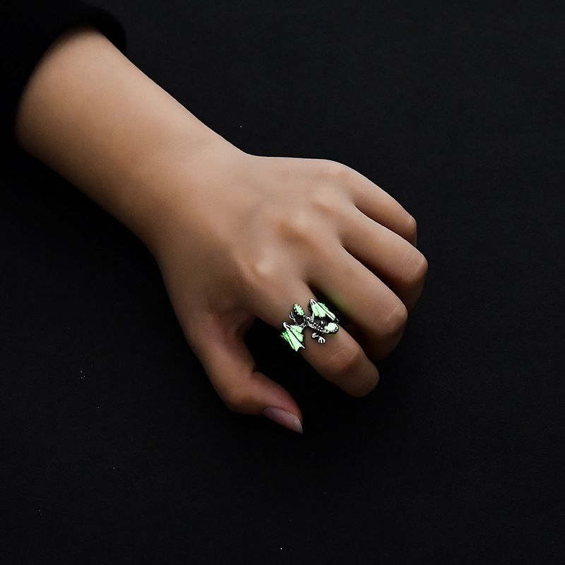 Men's Retro Open  Luminous Pterosaur Ring