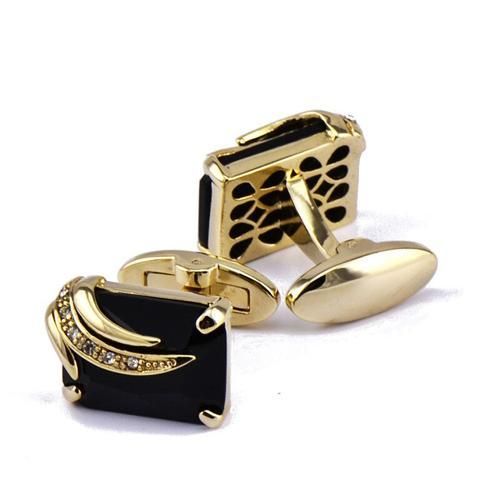 Jewelry Shirt Cufflinks For Mens Gift Fashion Luxury Wedding Black Crystal Cuff Link Novelty Button High Quality