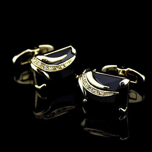 Jewelry Shirt Cufflinks For Mens Gift Fashion Luxury Wedding Black Crystal Cuff Link Novelty Button High Quality