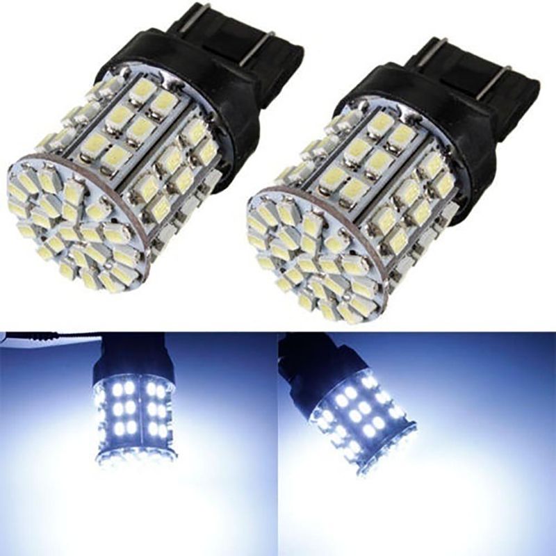 2Pcs 12V T20 7440 7443 64 SMD White 6000K Car-White Light