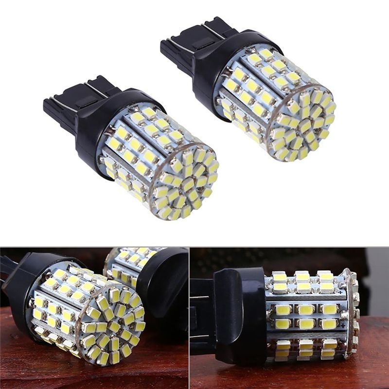 2Pcs 12V T20 7440 7443 64 SMD White 6000K Car-White Light