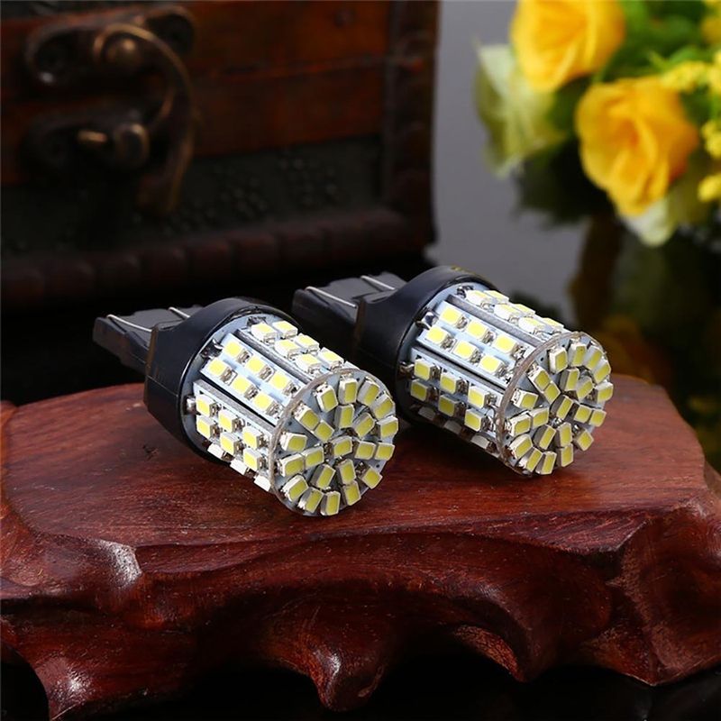 2Pcs 12V T20 7440 7443 64 SMD White 6000K Car-White Light
