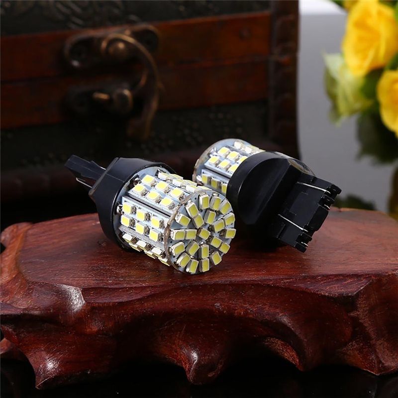 2Pcs 12V T20 7440 7443 64 SMD White 6000K Car-White Light