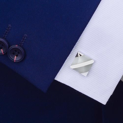 Luxury White Opal Cufflinks For Mens Shirt Cuffs High Quality Cuff Links Wedding Gift Jewelry