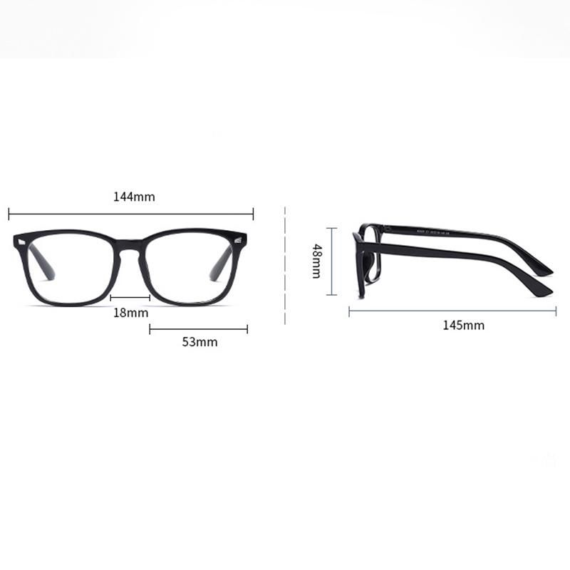 Anti-blue light Glasses flat lens Computer goggles Retro frame square mirror