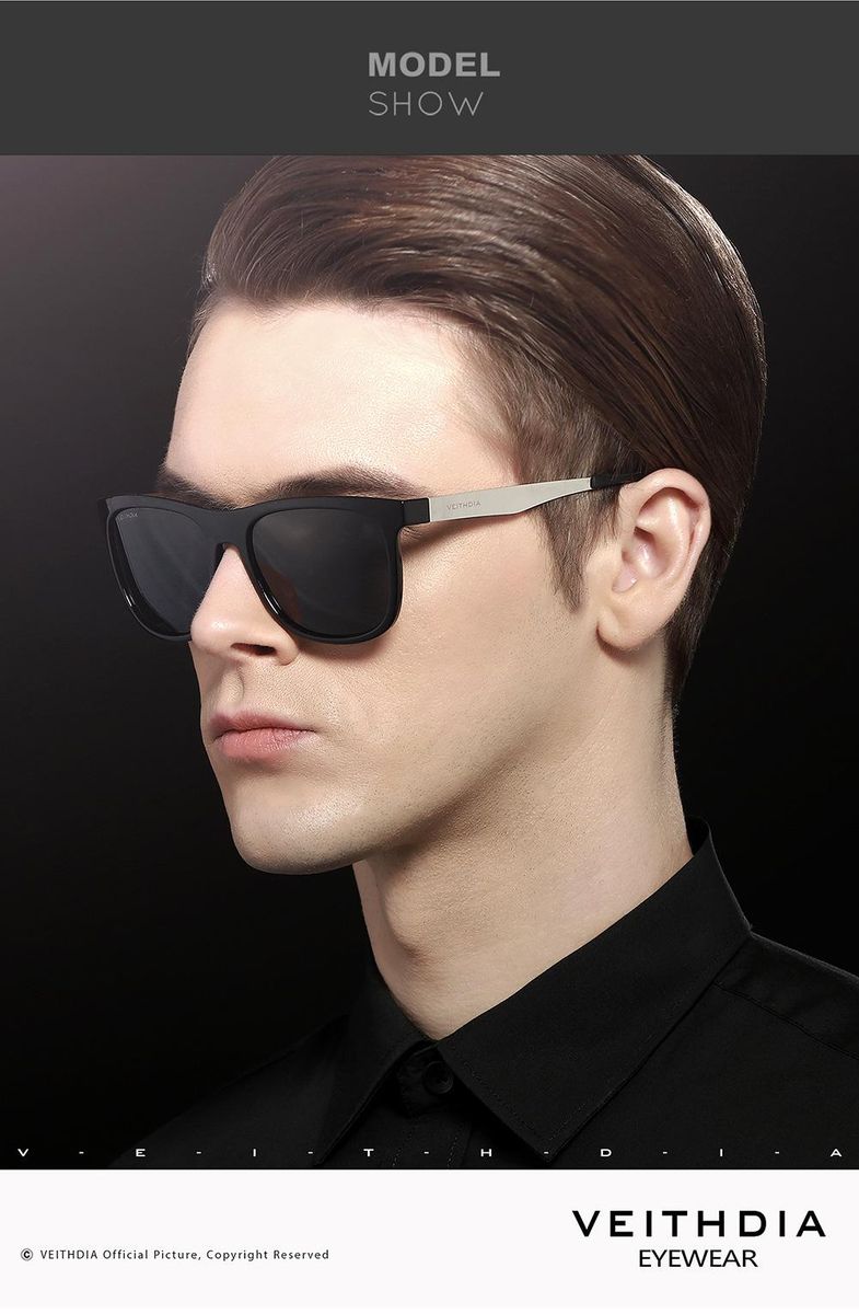 Men's Sunglasses Stainless Steel Square Couple Sunglasses Black