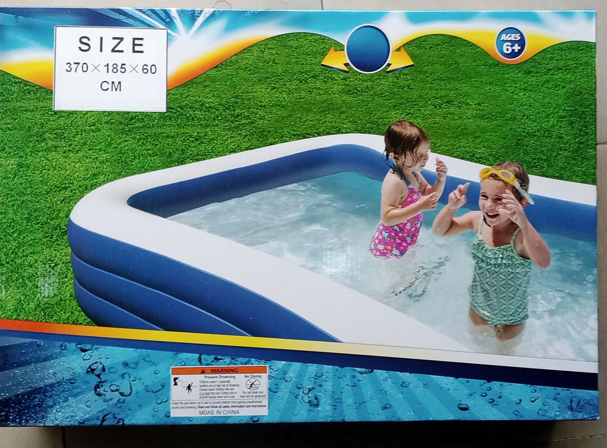 Family Fun Swimming Pool Size 370 X 185 X 60cm