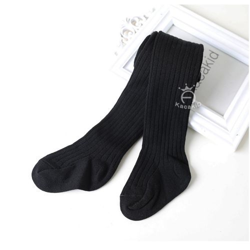 Thick Cotton Popsocks Black