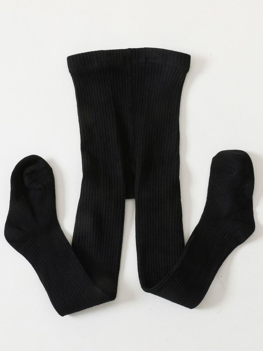 Thick Cotton Popsocks Black