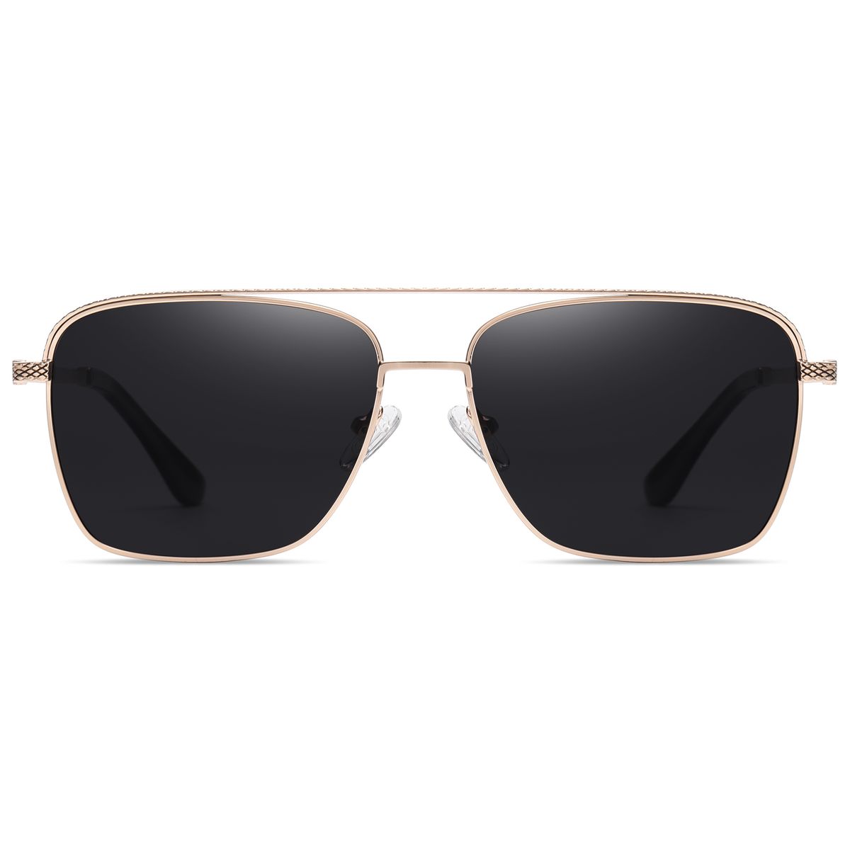 Men's Aviator Polarized Sunglasses Rectangle Metal Frames