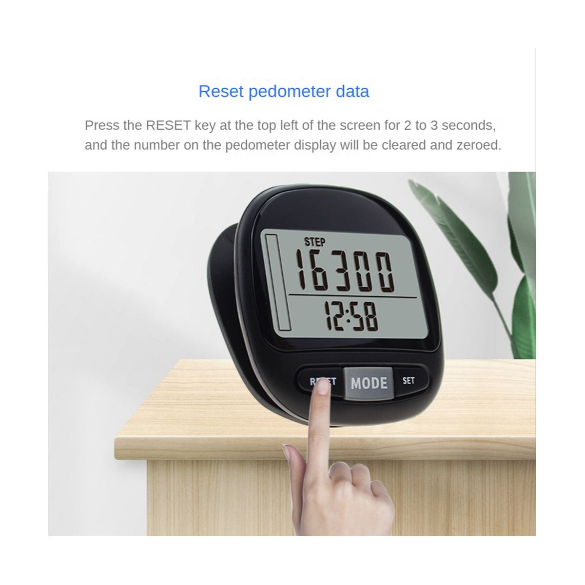 3D Pedometer for Walking with Clip and StrapCalorie Counter 7 Memory Accurate Step Counter for Men Women & Kids