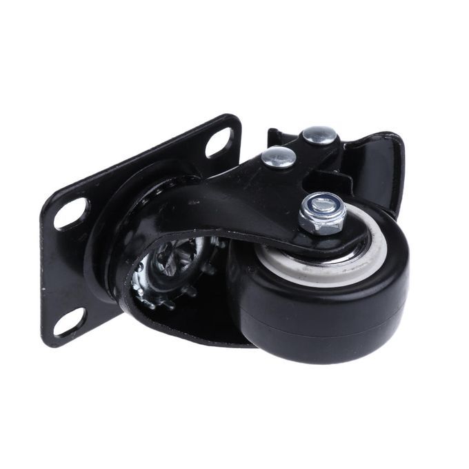 4 Pcs 15 Swivel Caster PU Wheels With Brake Lock Universal