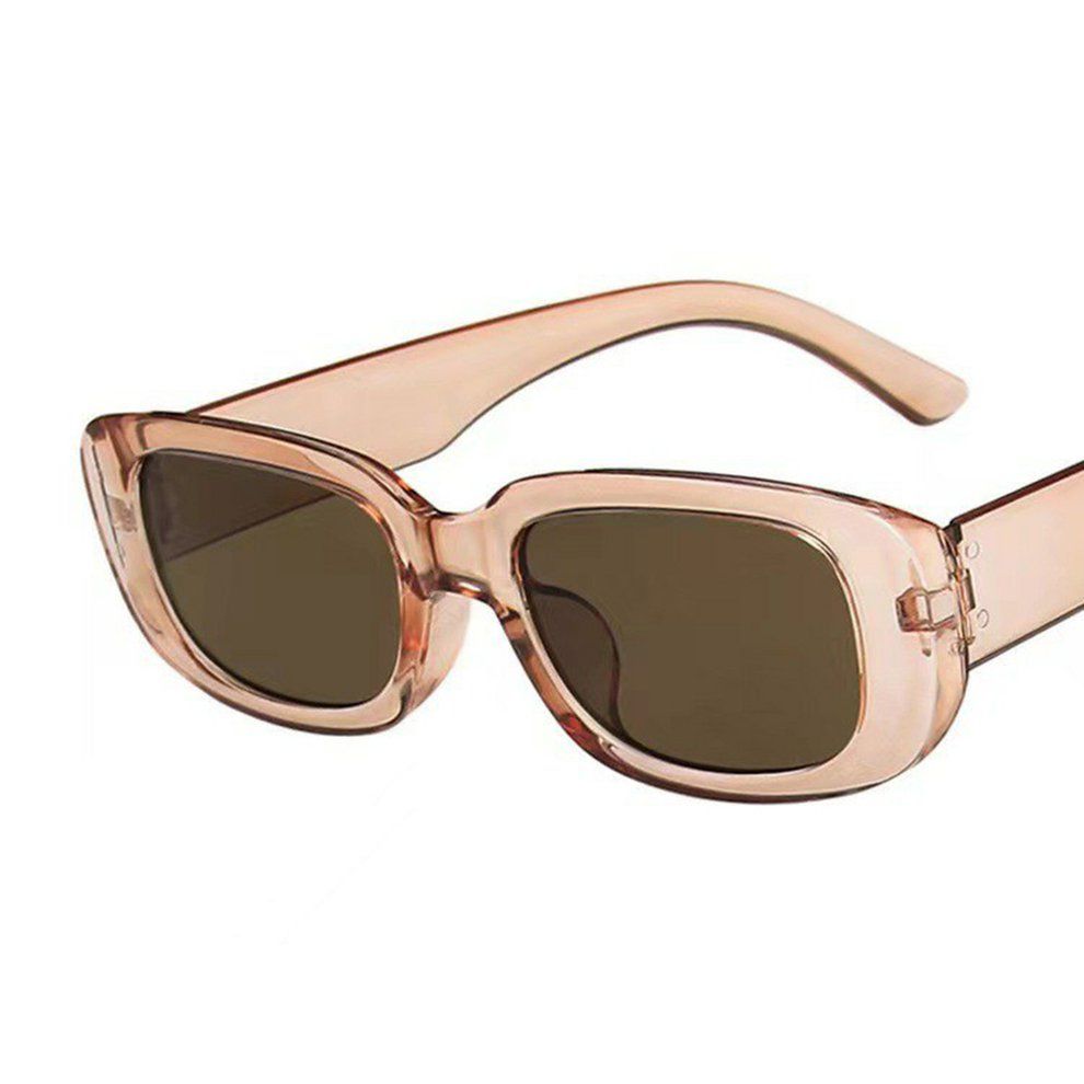 Small Frame Square Sungl Es  Olorful Street S Ing Durable Eyegl Es-Brown-146 * 138mm