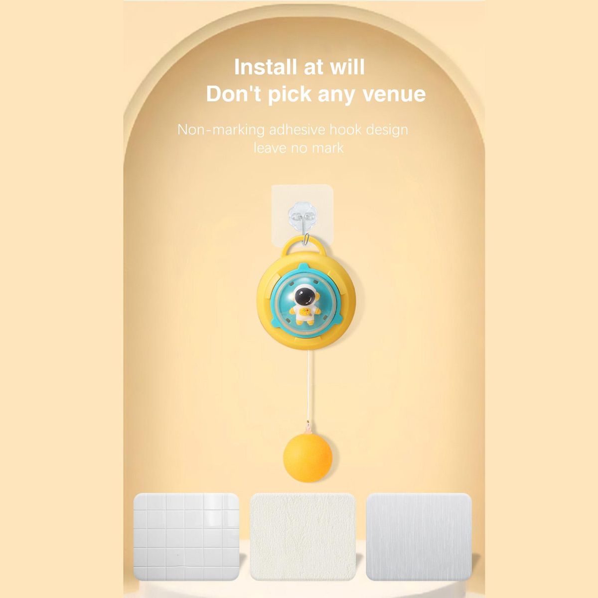 Pong Balls Paddles Set Kids No Need Table Yellow