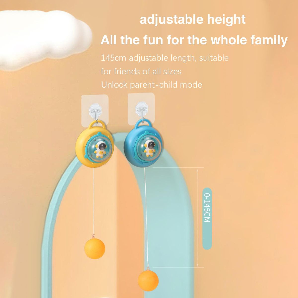 Pong Balls Paddles Set Kids No Need Table Yellow
