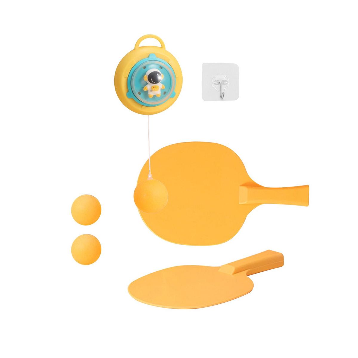 Pong Balls Paddles Set Kids No Need Table Yellow
