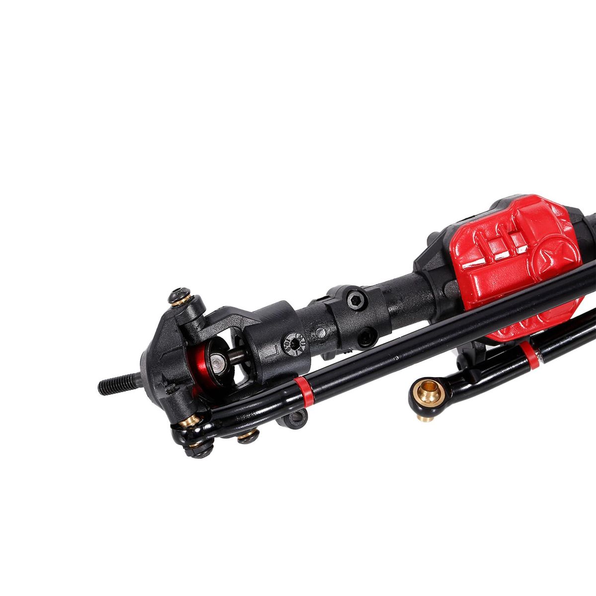 RC Car Front and Rear Bridge Axle Transmission Bridge with Differential 2pcs Metal Drive Shafts for 1/10 RC Crawler Axial SCX10 II 90046 90047