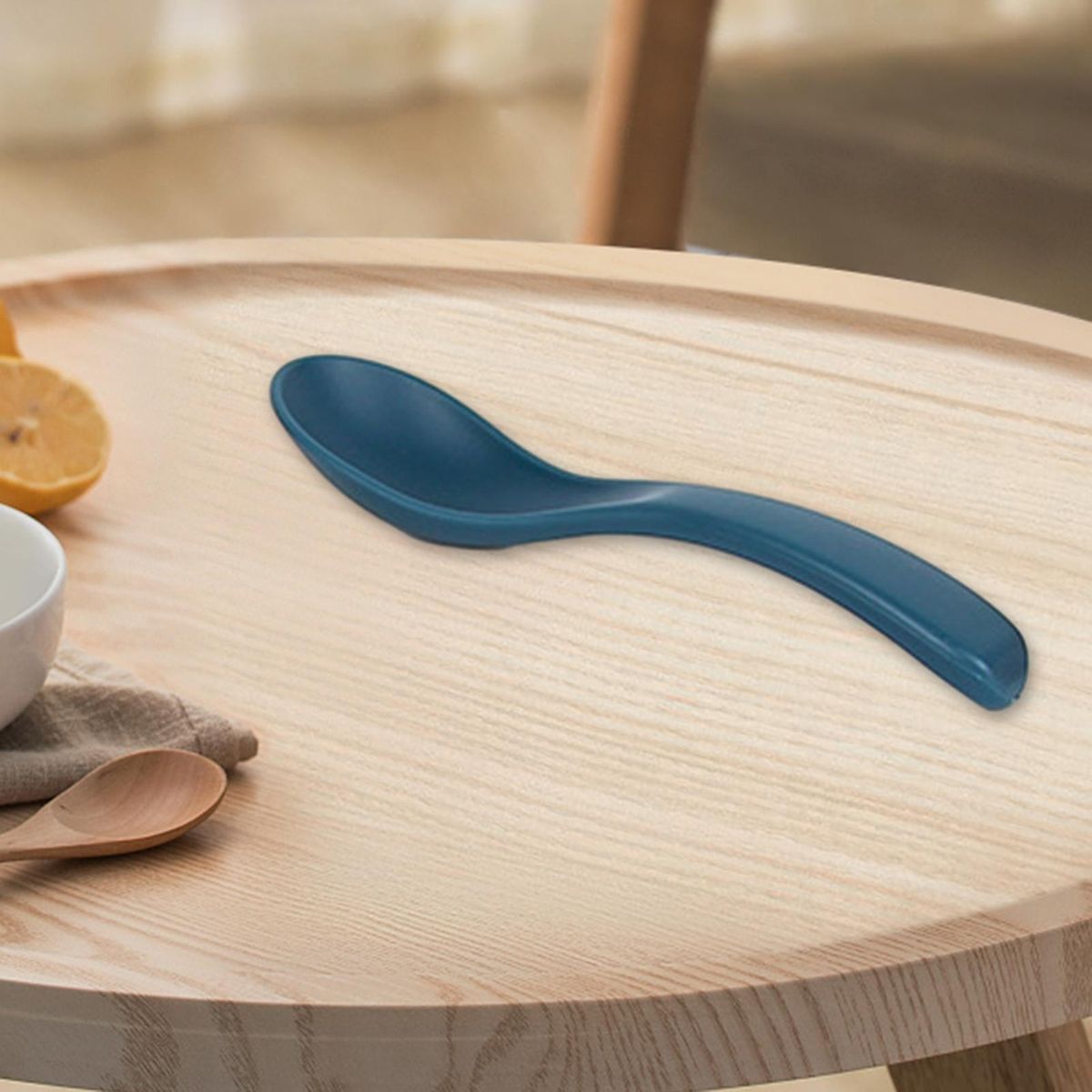 10Pcs Soup Scoops Nordic Style Household Spoons Blue