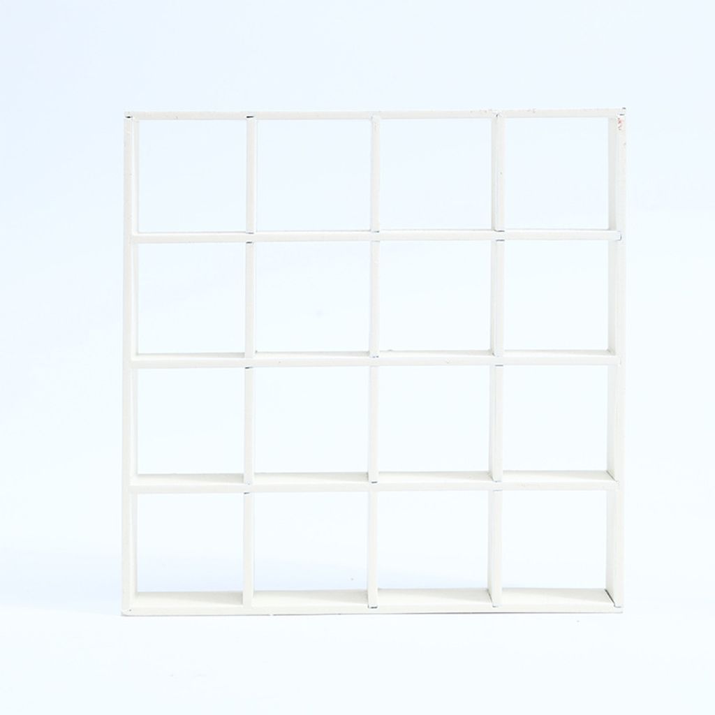 Handmade Mini 16-Grid Wooden Display Rack Storage Birch