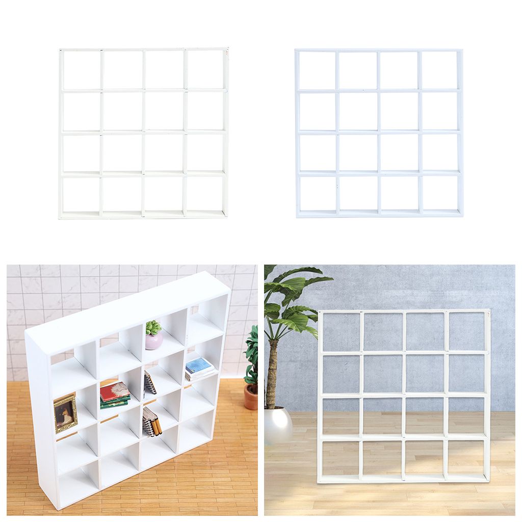 Handmade Mini 16-Grid Wooden Display Rack Storage Birch