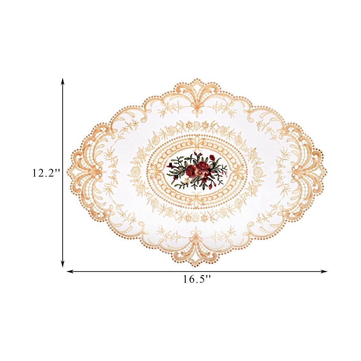 6Pcs Dinning Table Cover Embroidered Table Cloth Elegant Round  Tablecloth Coffee Coasters Napkin Party Decoration