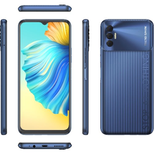 Spark 8P - 6.6"FHD+ - 64GB ROM - 4GB RAM - Dual SIM - 50MP - 5000mAh - Fingerprint - Atlantic Blue