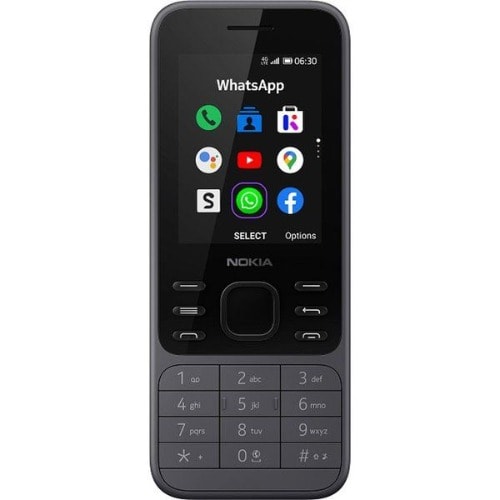 6300 -4G - 2.4" -512MB RAM - 4GB ROM- Whatsapp Enabled - Charcoal
