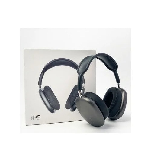 Wireless Bluetooth Stereo Overear Foldable Headset- P9 - Black