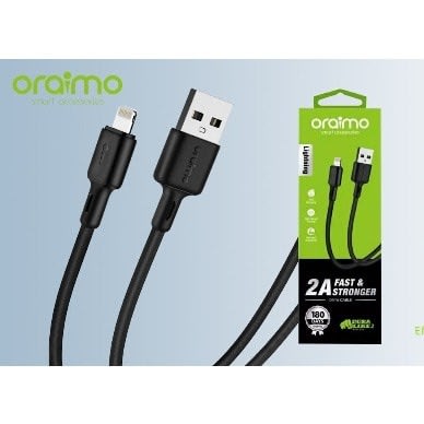 Oraimo Duraline Ocd-l53 2a Fast Charging Lightning Cable For Iphone - Black