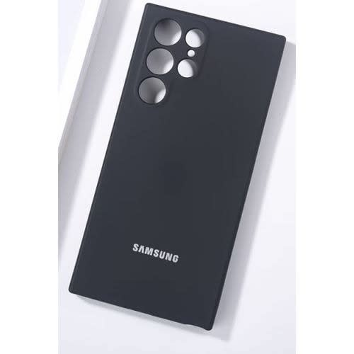 Silicone Back Cover For Samsung S22 Ultra -Black