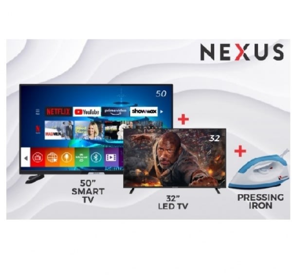 50" Smart TV With 32 Inch Led TV + Free Pressing Iron (Anniversary Offer)