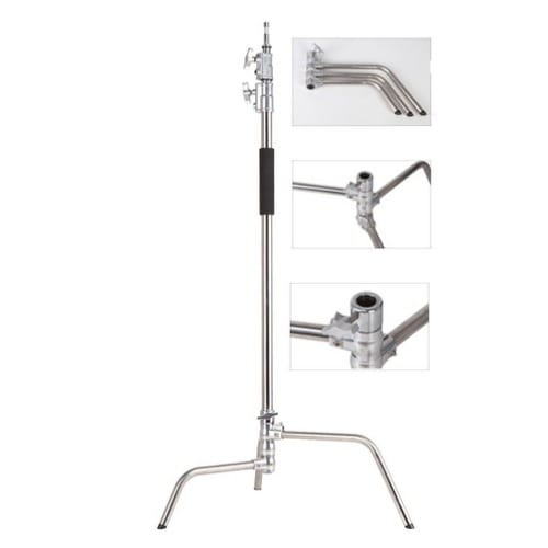 Heavy Duty Photography Studio Strobe Light C Stand + Boom Arm