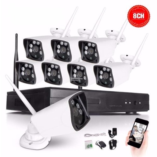 CCTV 8ch Wireless Nvr Wifi Kit With Night Vision