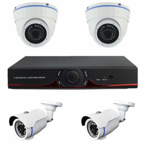 CCTV 4 Channels AHD Outdoor and Indoor App View System