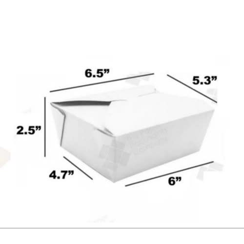 Paper Lunch Box For General Takeout Food & Snacks - 25pieces