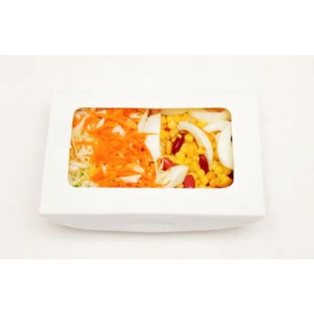 Paper Food Box With Transparent Window For Salad & Chops - 50pieces
